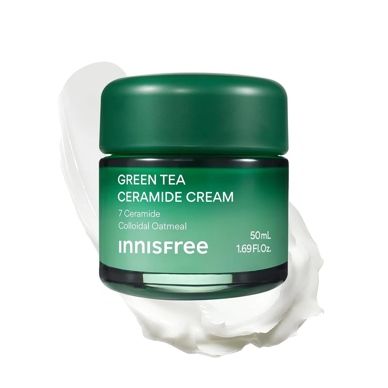 innisfree-green-tea-ceramide-cream-50ml-main-1.webp Green Tea Ceramide Cream 50ml - Image 1
